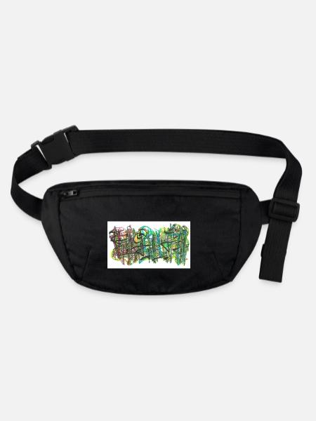 240723 01 - Stanley/Stella recycelte Gürteltasche - Schwarz - Vorne