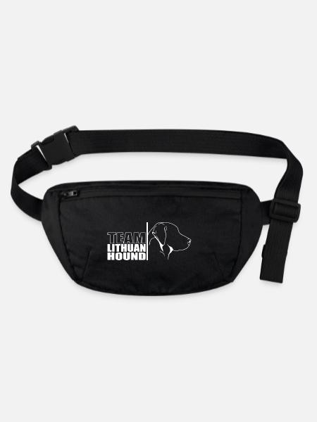 ÉQUIPE Lithuan Hound Dogs Chasse Chien de chasse Wilsigns - Sac banane recyclé Stanley/Stella - noir - Devant