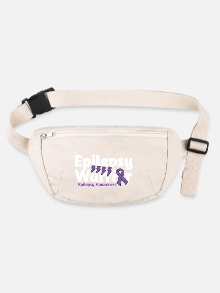 Epilepsy Warrior - Stanley/Stella recycelte Gürteltasche - Naturweiß - Vorne