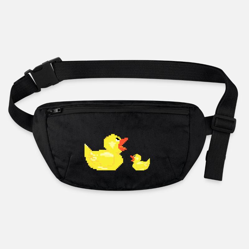 Duck mother with child chicks young gift duck Stanley/Stella recycled Hip Bag 