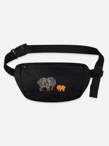 elefant e 85 - Sac banane recyclé Stanley/Stella - noir - Devant