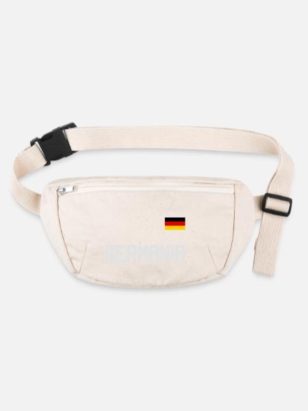 Germany jersey look GERMANIA with flag flag - Stanley/Stella recycled Hip Bag  - natural - Front