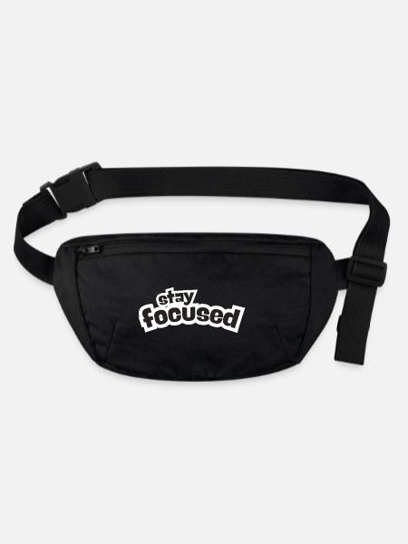 Stay Focused - Stanley/Stella recycled Hip Bag  - black - Front