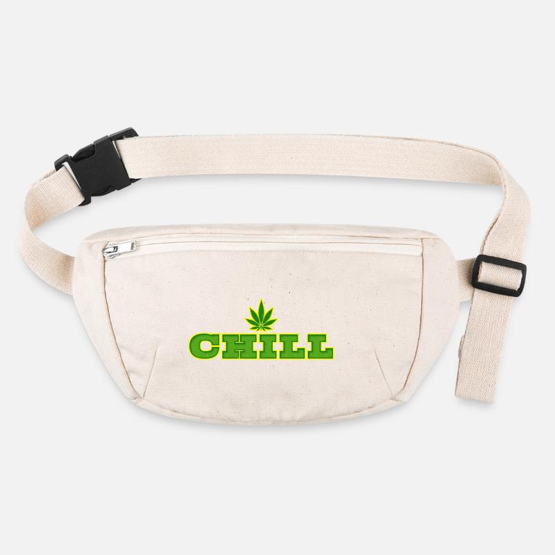 Feuille de cannabis et conception de la typographie Chill Sac banane recyclé Stanley/Stella