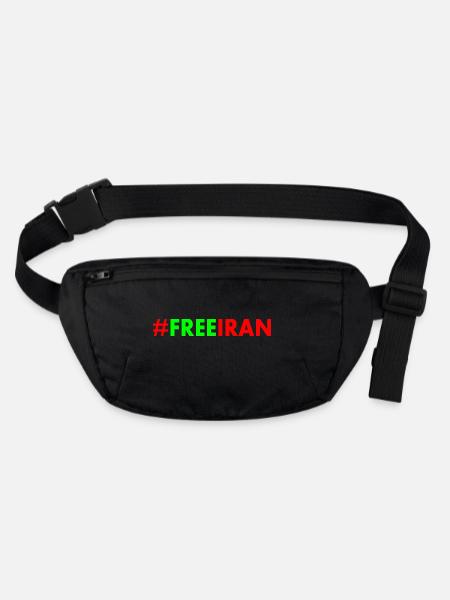 Free iran - Stanley/Stella recycelte Gürteltasche - Schwarz - Vorne