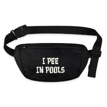 i pee in pools - Stanley/Stella recycled Hip Bag  - black - Front
