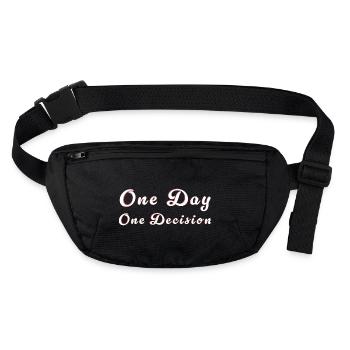 Motivation Entscheidung - Decision Slogan - Stanley/Stella recycled Hip Bag  - black - Front