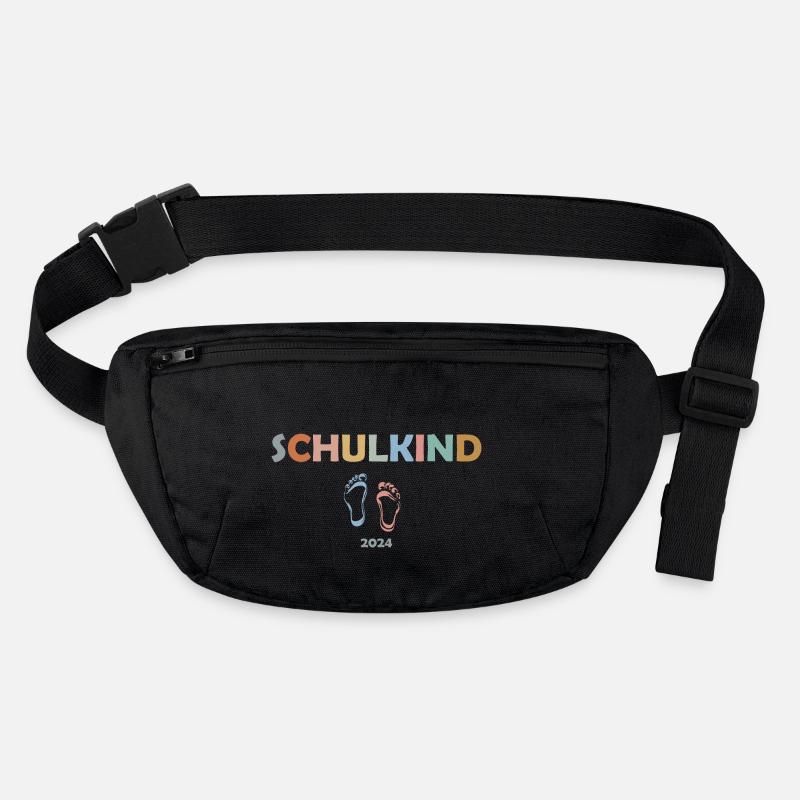 "Schulkind" Schriftzug mit Füßen Stanley/Stella recycelte Gürteltasche