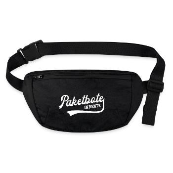 Paketbote in Rente Bote Rentner Renteneintritt - Stanley/Stella recycelte Gürteltasche - Schwarz - Vorne