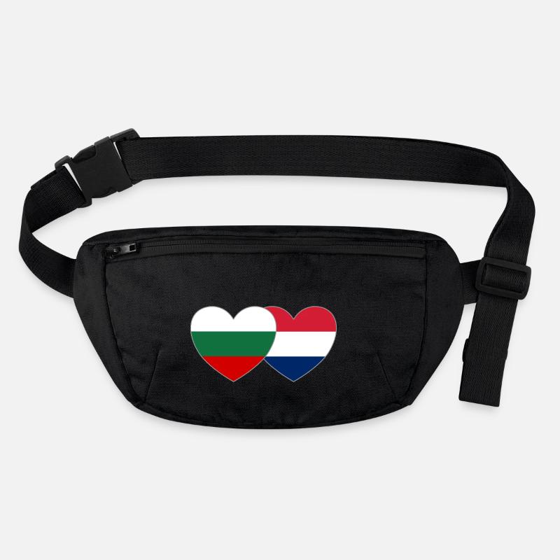 Bulgarie Hollande Drapeau Cœur Sac banane recyclé Stanley/Stella
