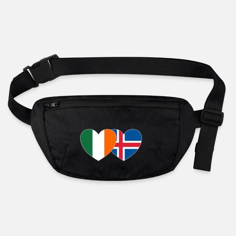 Ireland Iceland Flag Heart Stanley/Stella recycled Hip Bag 
