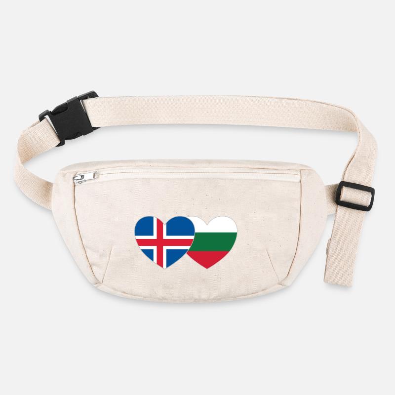 Iceland Bulgaria Flag Heart Stanley/Stella recycled Hip Bag 