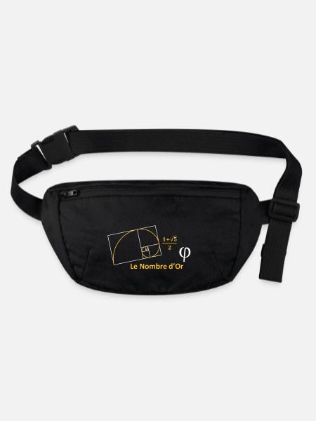 nombre_dor - Sac banane recyclé Stanley/Stella - noir - Devant