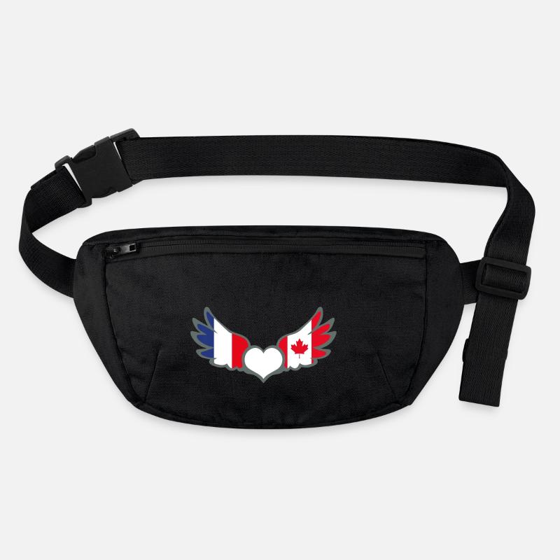 Drapeaux Français et Canadien France Canada Sac banane recyclé Stanley/Stella