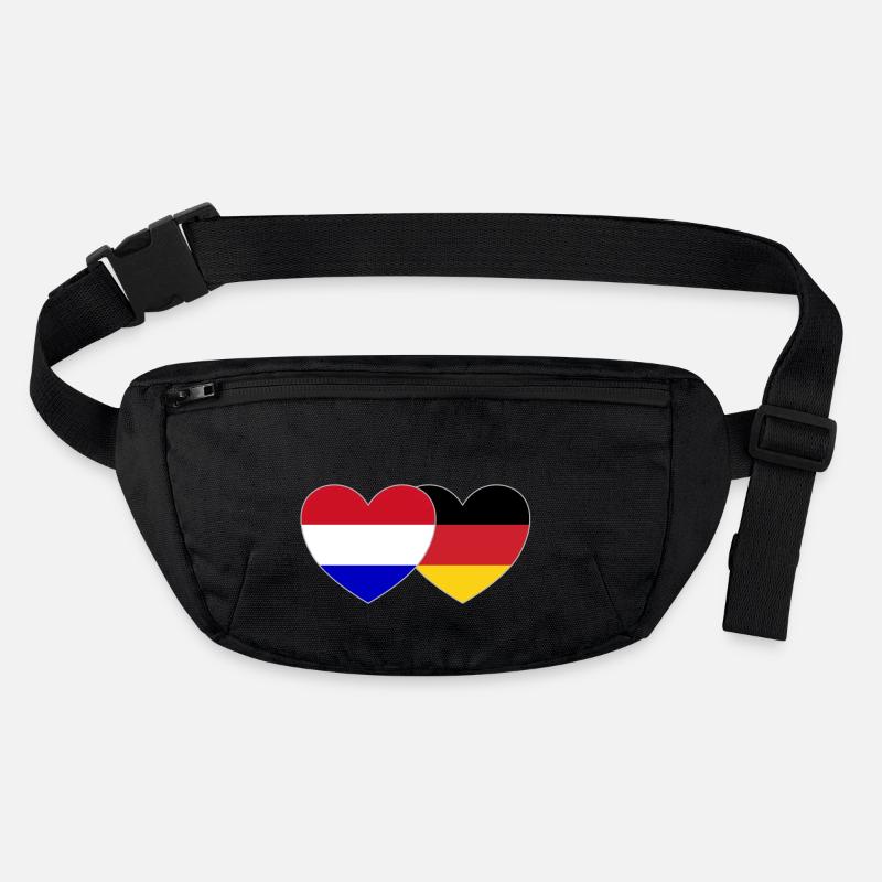 Hollande Allemagne Drapeau Cœur Sac banane recyclé Stanley/Stella