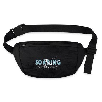 SOARING AROUND THE WORLD - Stanley/Stella recycled Hip Bag  - black - Front