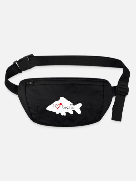 I love CARP white transparent - Stanley/Stella recycled Hip Bag  - black