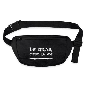 Fat is life - Stanley/Stella recycled Hip Bag  - black - Front