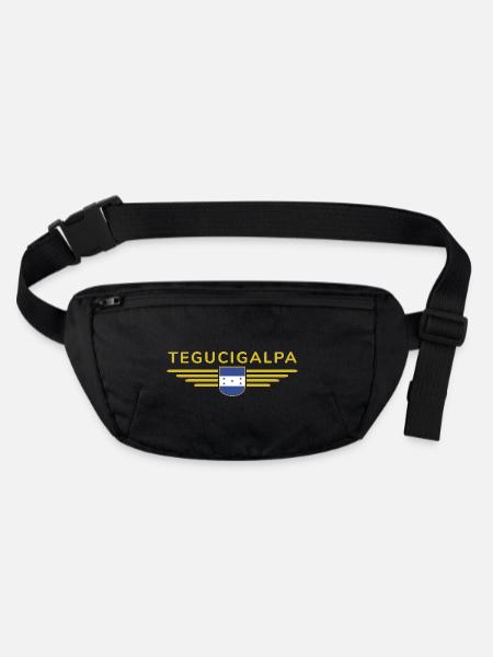 Tegucigalpa Fans T-Shirt Design - Stanley/Stella recycled Hip Bag  - black - Front