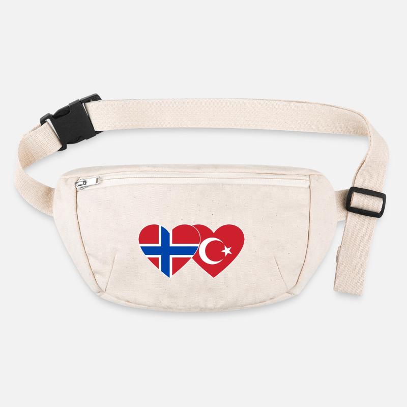 Norway Turkey Flag Heart Stanley/Stella recycled Hip Bag 