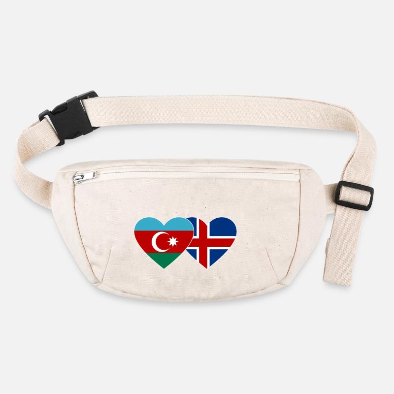 Aserbaidschan Island Flagge Herz Stanley/Stella recycelte Gürteltasche