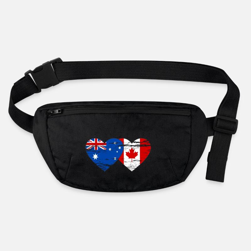Australien Kanada Flagge Herz used Stanley/Stella recycelte Gürteltasche