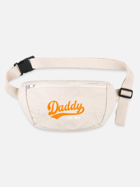 Daddy - Bester Dad Daddy Papa der Welt - est. 1977 - Stanley/Stella recycelte Gürteltasche - Naturweiß - Vorne