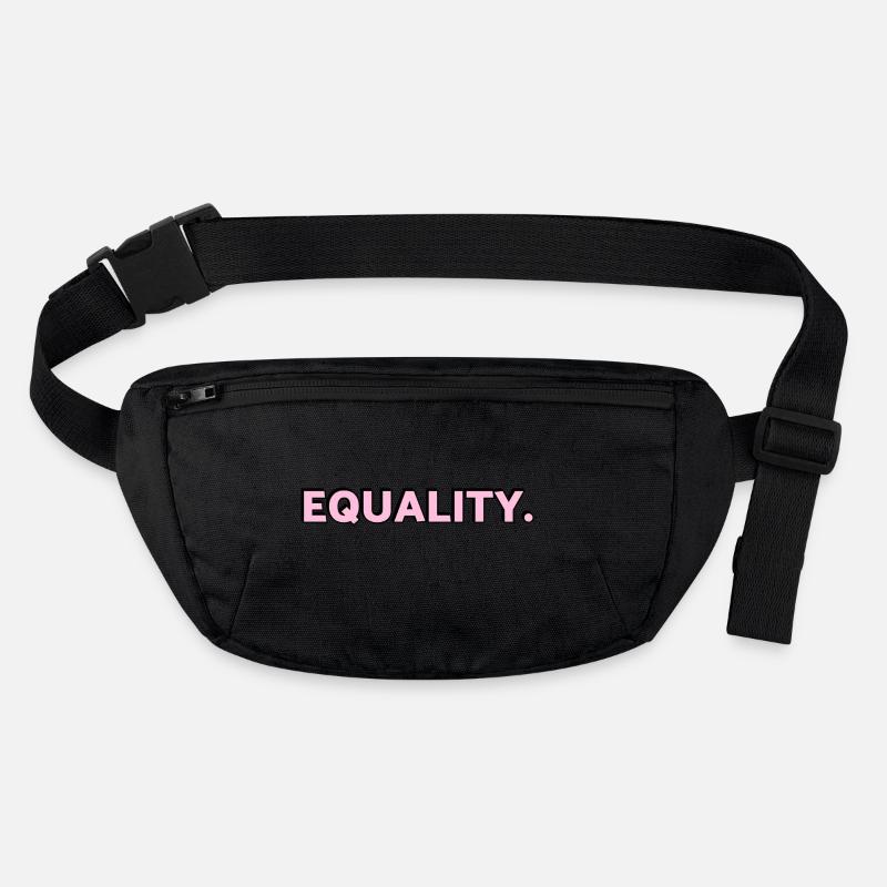 ÉGALITÉ texte rose Mois de la fierté LGBTQ Sac banane recyclé Stanley/Stella