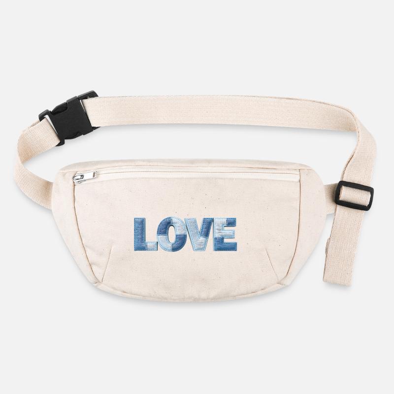 J’ADORE le look tissu en lettres de tendance patchwork Sac banane recyclé Stanley/Stella