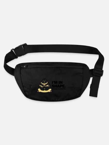 I m in great shape. Circular is also a form. - Stanley/Stella recycled Hip Bag  - black - Front