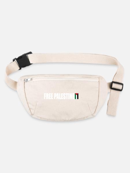 Free palestine - Stanley/Stella recycelte Gürteltasche - Naturweiß - Vorne