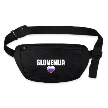 Slovénie Drapeau slovène Drapeau slovène Slovène - Sac banane recyclé Stanley/Stella - noir - Devant