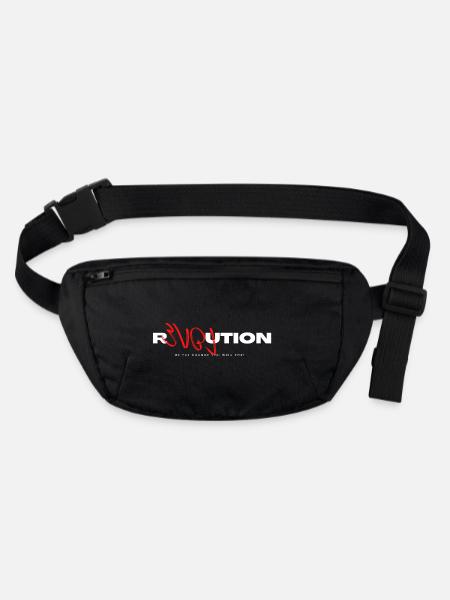 revolution - Stanley/Stella recycled Hip Bag  - black - Front