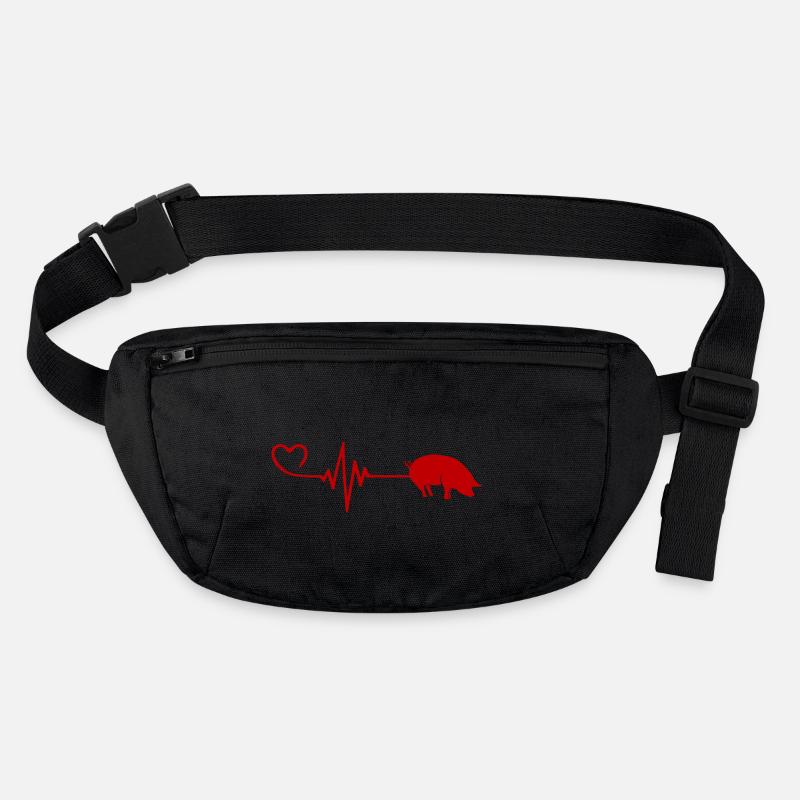 Schwein Tier Puls herzschlag liebe Stanley/Stella recycelte Gürteltasche