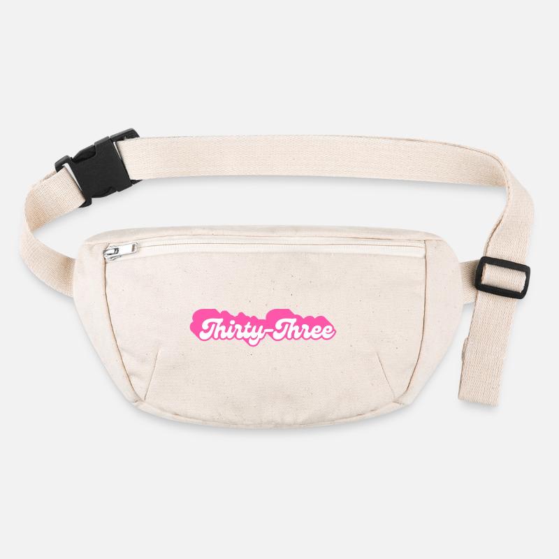 Thirty-Three Birthday - 33rd Birthday Retro Pink Stanley/Stella recycled Hip Bag 