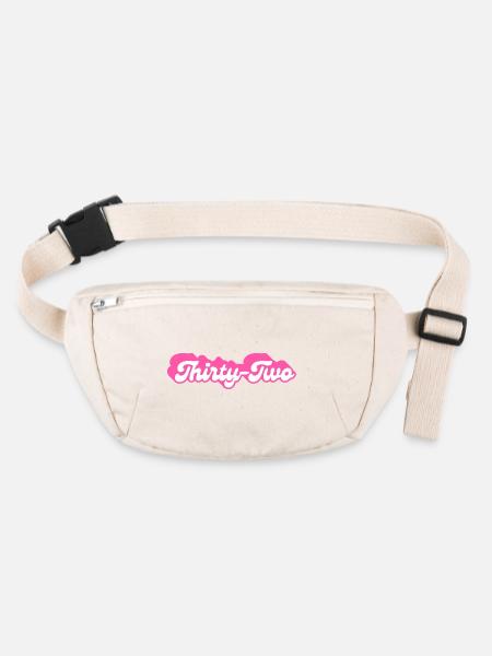 Thirty-Two Birthday - 32nd Birthday Retro Pink - Stanley/Stella recycled Hip Bag  - natural - Front