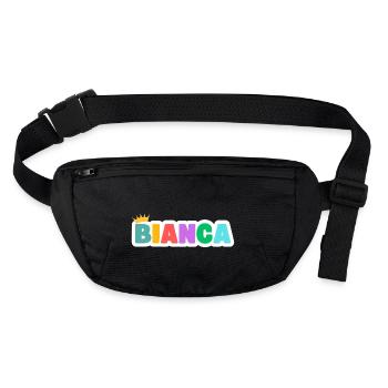 Bianca! Personnalisable - Sac banane recyclé Stanley/Stella - noir - Devant