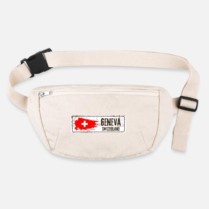 Genf Schweiz Flagge Stanley/Stella recycelte Gürteltasche
