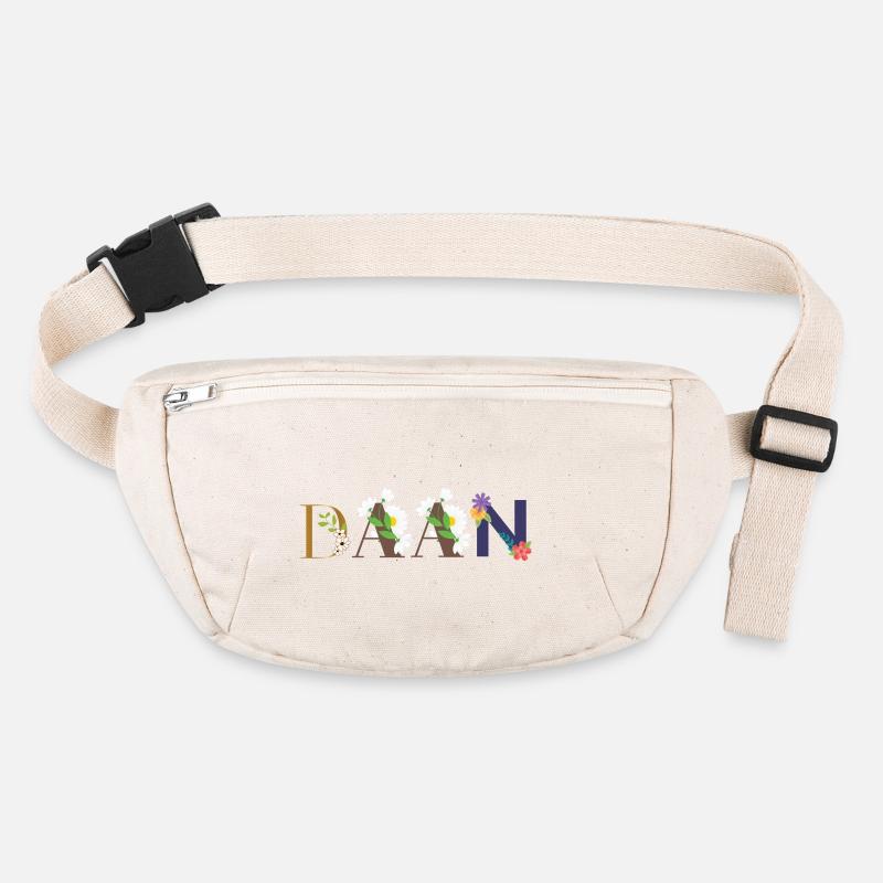Nom DAAN décoré de fleurs Sac banane recyclé Stanley/Stella