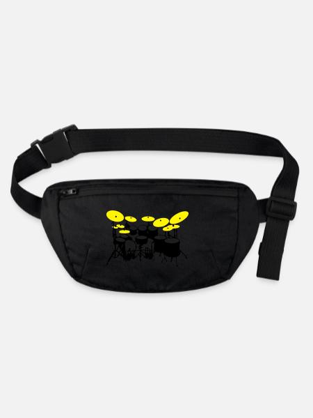 grand kit de batterie - Sac banane recyclé Stanley/Stella - noir - Devant