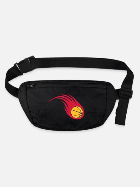 basketball fireball - Stanley/Stella recycled Hip Bag  - black - Front