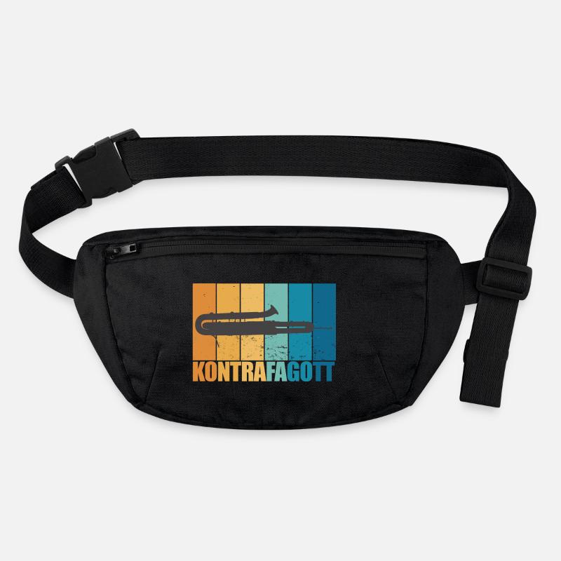 Kontrafagott Vintage Retro Instrument Geschenk Stanley/Stella recycelte Gürteltasche