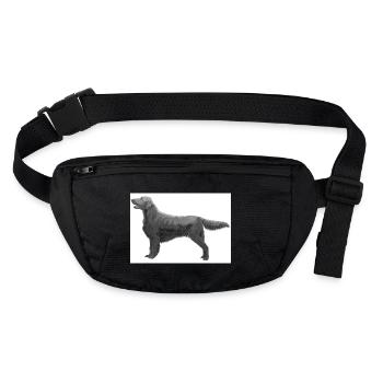 Autocollant Retriever à enduit plat - Sac banane recyclé Stanley/Stella - noir - Devant