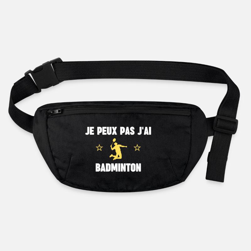 je peux pas j'ai badminton - Sac banane recyclé Stanley/Stella - noir