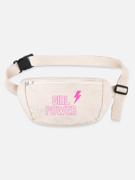 Girl Power blitz - Stanley/Stella recycelte Gürteltasche - Naturweiß - Vorne