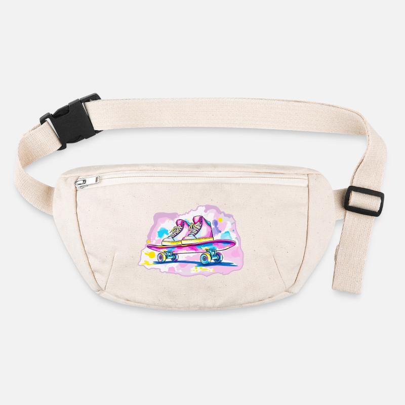Skateboard mit Schuhe Stanley/Stella recycelte Gürteltasche