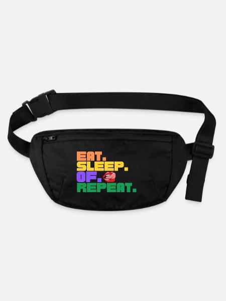 Eat Sleep OF Repeat - Stanley/Stella recycelte Gürteltasche - Schwarz - Vorne
