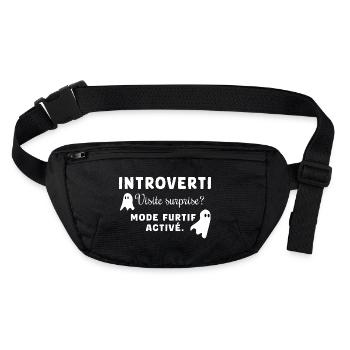 Introverti furtif - Sac banane recyclé Stanley/Stella - noir - Devant