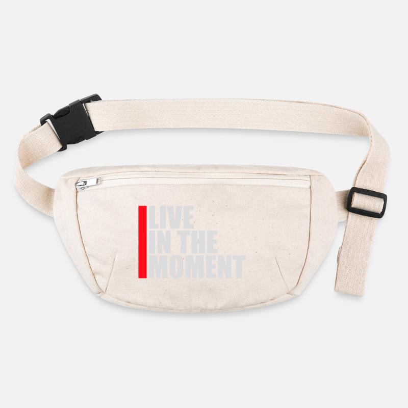 Live In The Moment Achtsamkeit Präsenz Bewusstsein Stanley/Stella recycelte Gürteltasche