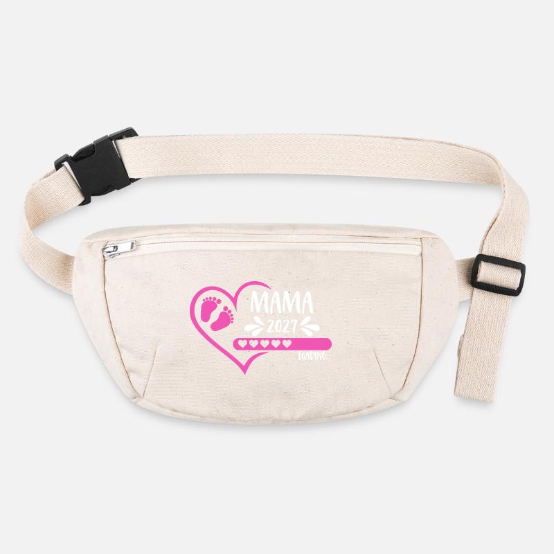 Mama 2027 loading Herz Babyfüße pink rosa Mädchen Stanley/Stella recycelte Gürteltasche